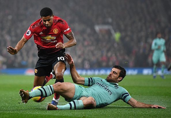 Sokratis is a defender willing to go down with his body and block the ball